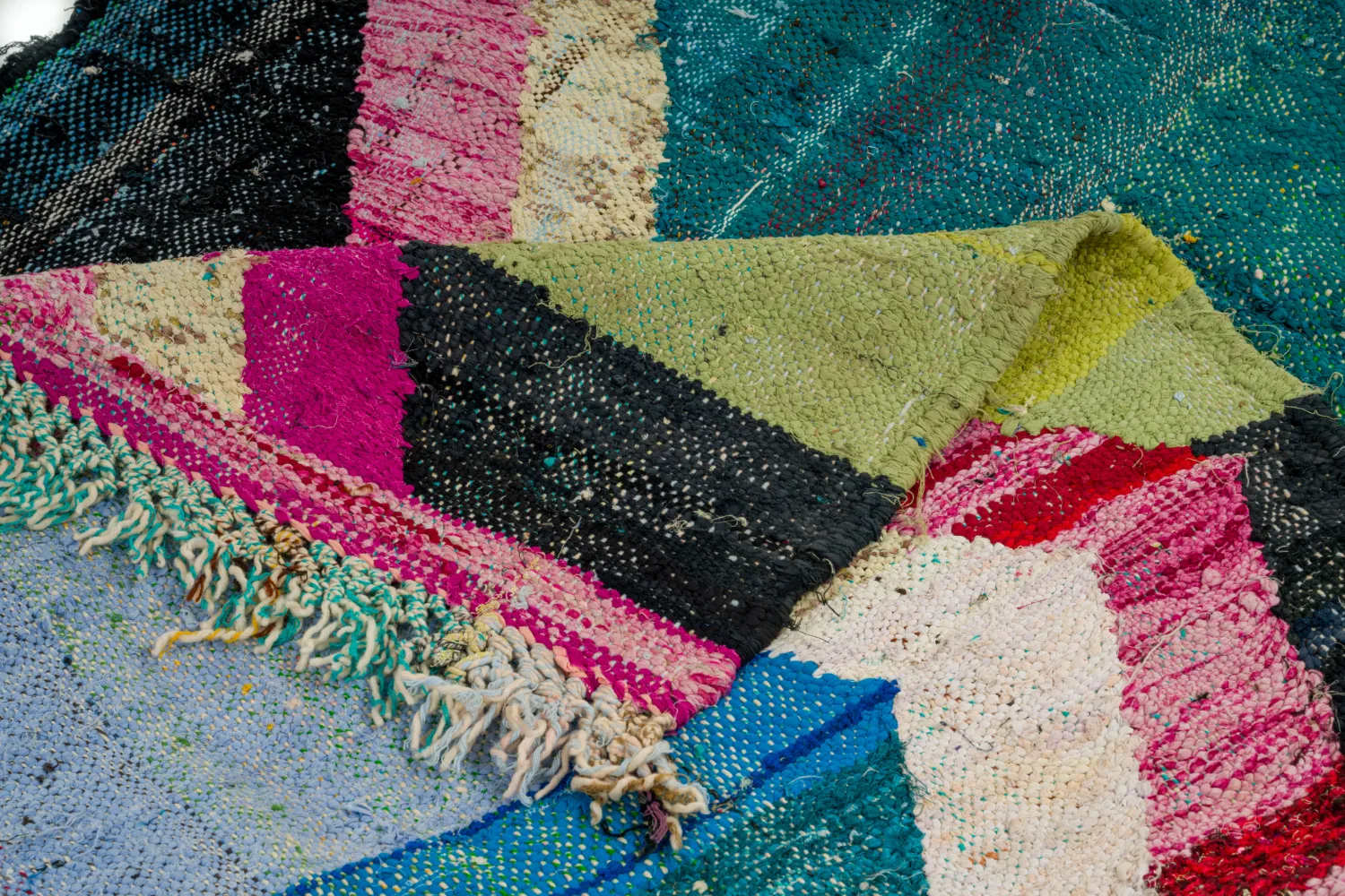 Tappeto Berberi Dal Marocco Boucherouite 125 x 240 cm