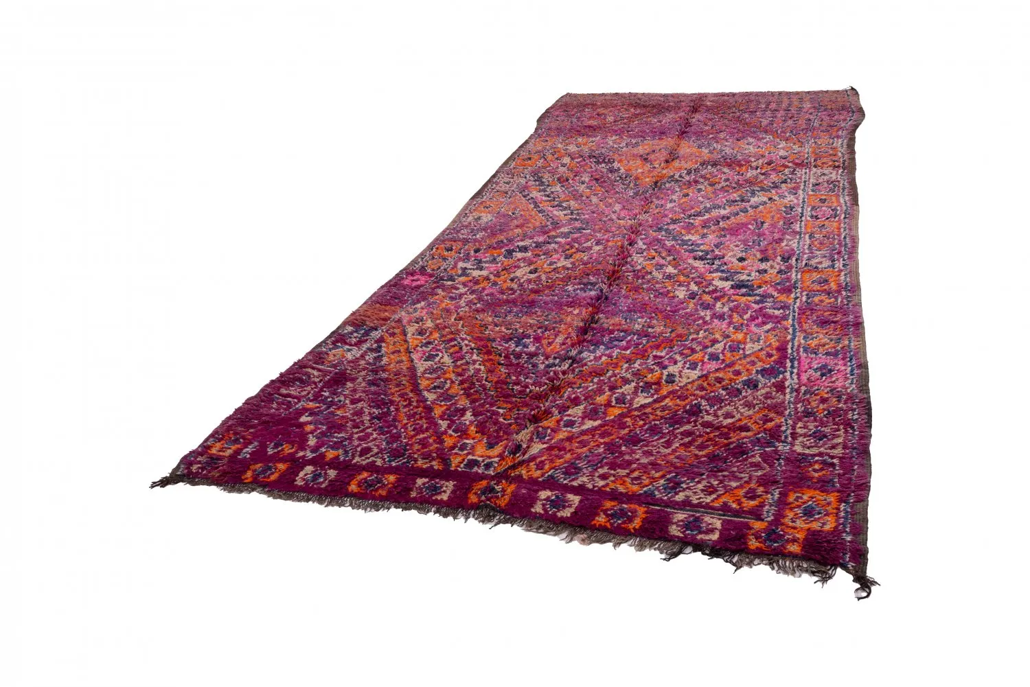 Tappeto Kilim In Stile Berbero Del Marocco Azilal 390 x 165 cm