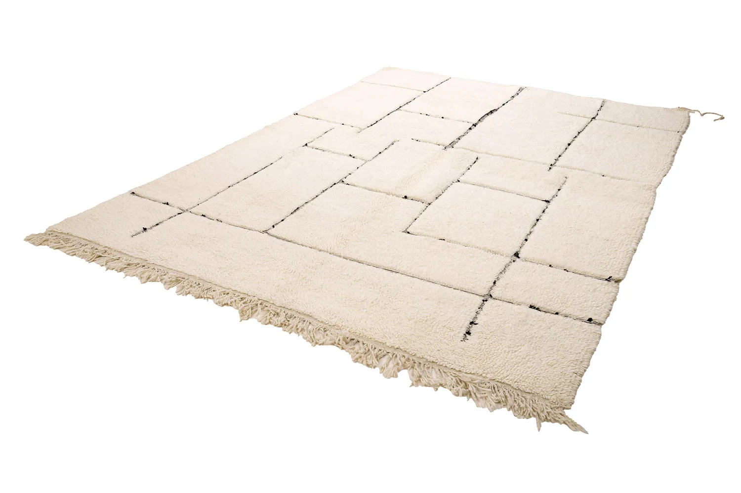 Tappeto Kilim In Stile Berbero Del Marocco Beni Ourain 210 x 295 cm