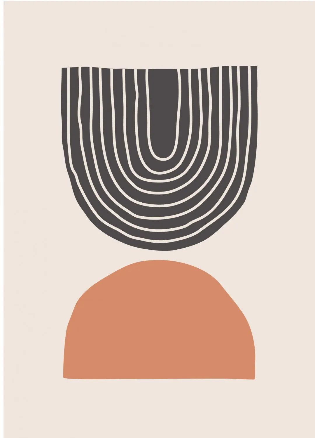 Tappeto Wilton - Malo (beige/nero/arancia)