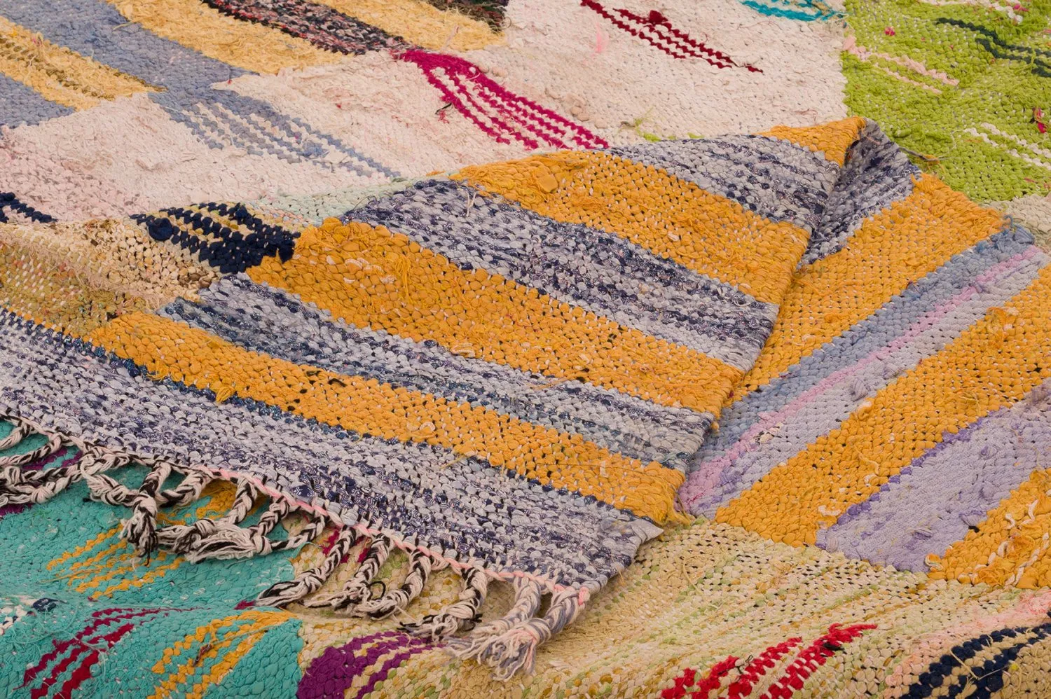 Tappeto Berberi Dal Marocco Boucherouite 140 x 250 cm