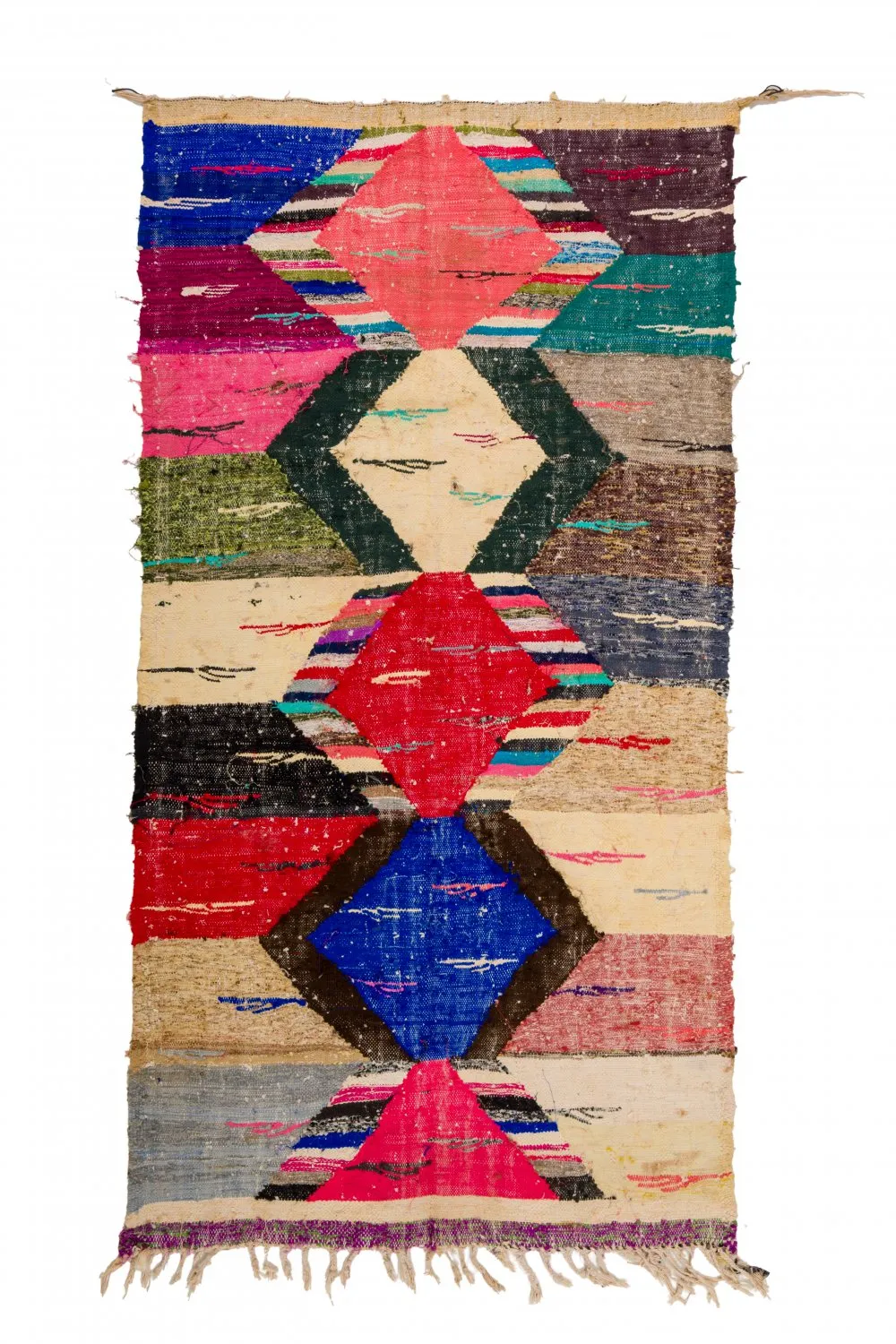 Tappeto Berberi Dal Marocco Boucherouite 125 x 240 cm