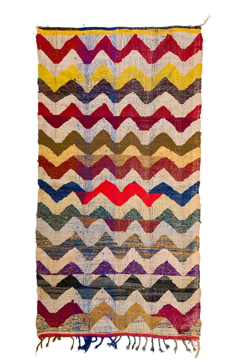 Tappeto Berberi Dal Marocco Boucherouite 150 x 285 cm