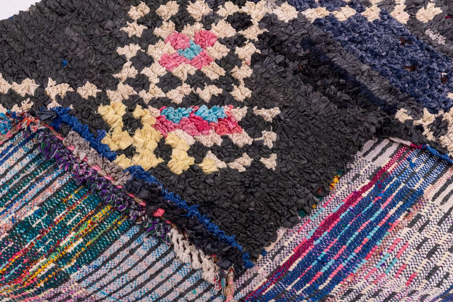 Tappeto Berberi Dal Marocco Boucherouite 260 x 145 cm