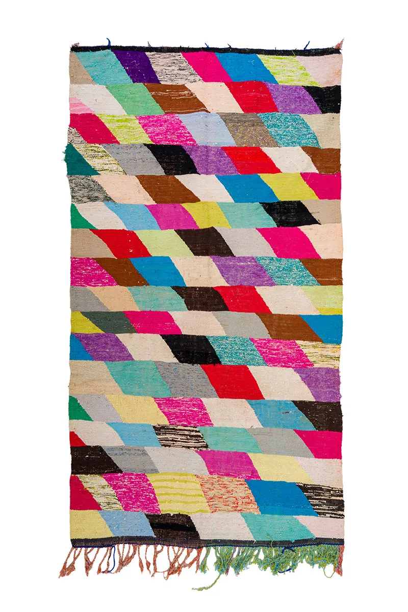 Tappeto Berberi Dal Marocco Boucherouite 155 x 280 cm