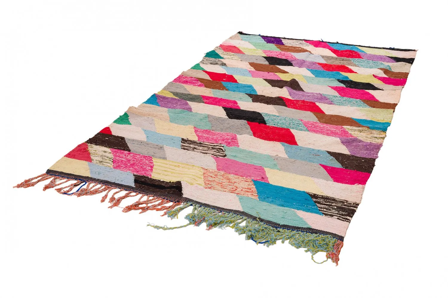 Tappeto Berberi Dal Marocco Boucherouite 155 x 280 cm