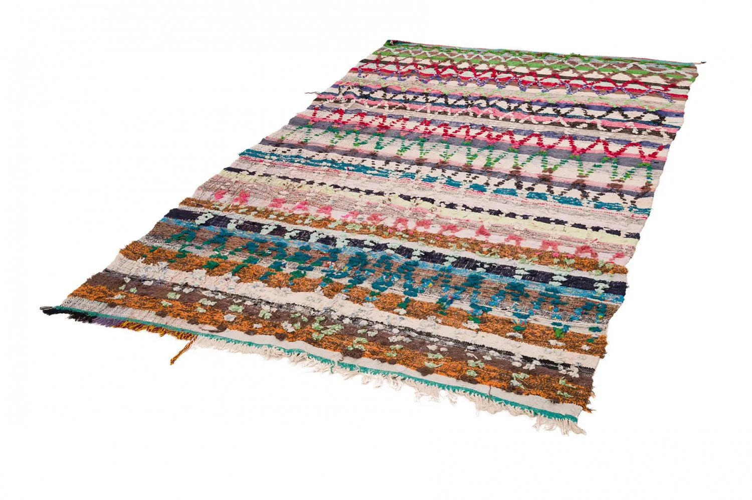 Tappeto Berberi Dal Marocco Boucherouite 150 x 280 cm