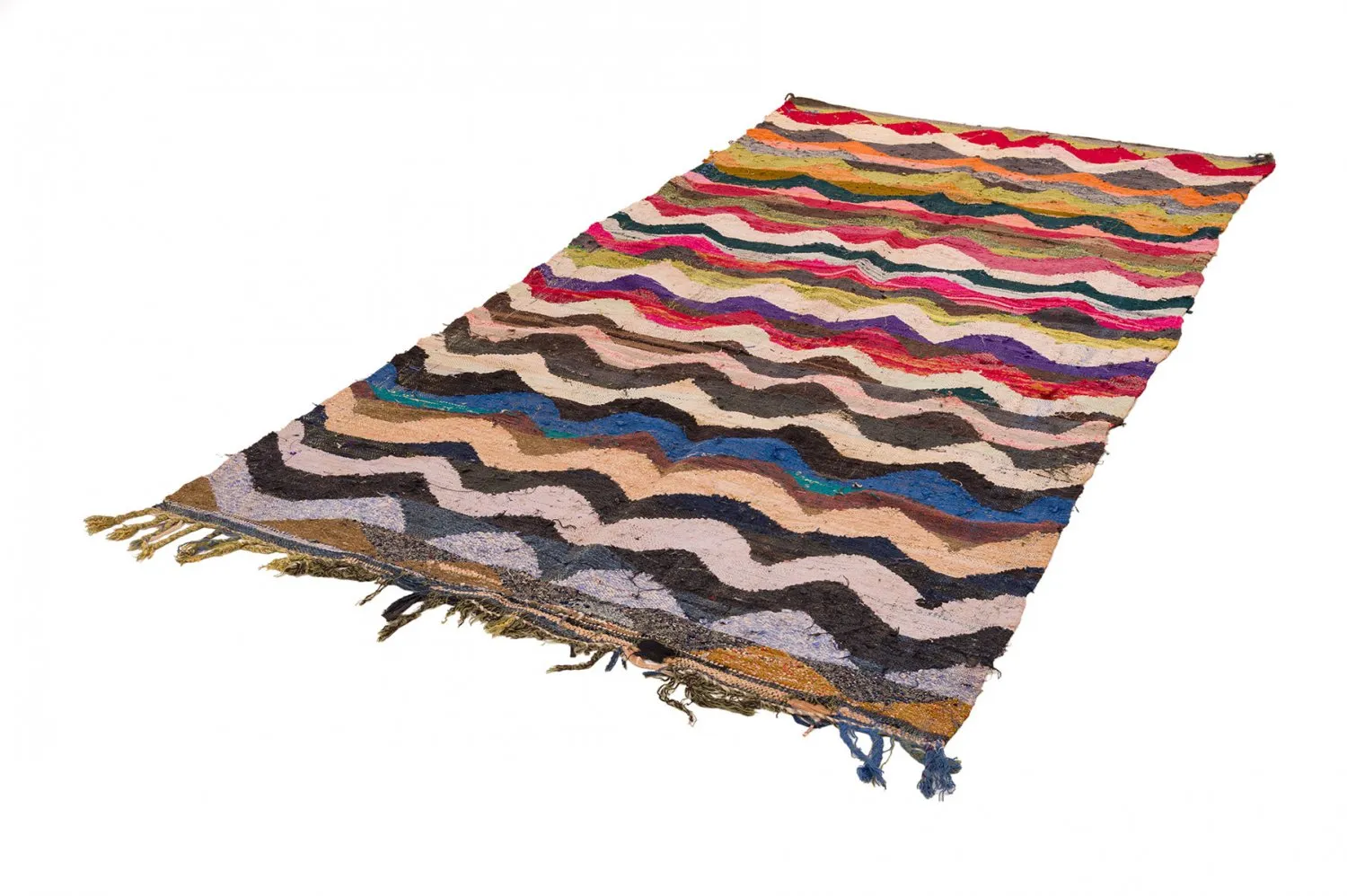 Tappeto Berberi Dal Marocco Boucherouite 140 x 295 cm