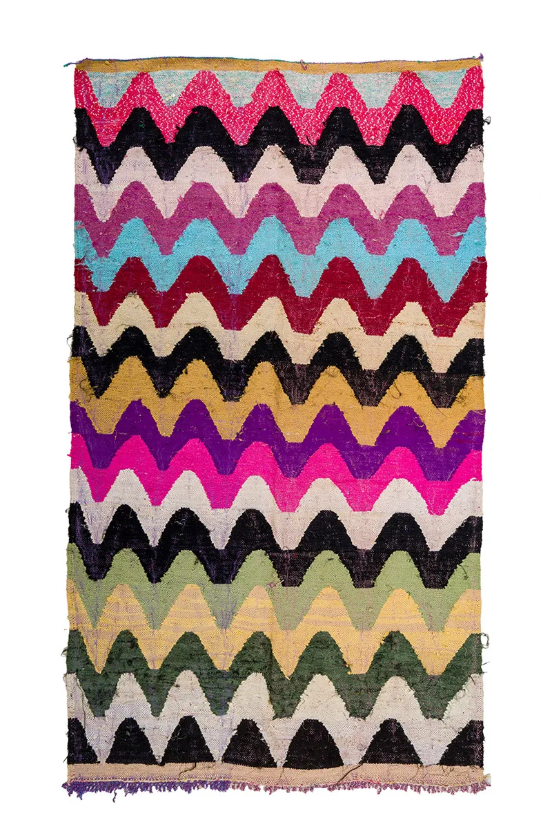 Tappeto Berberi Dal Marocco Boucherouite 160 x 275 cm