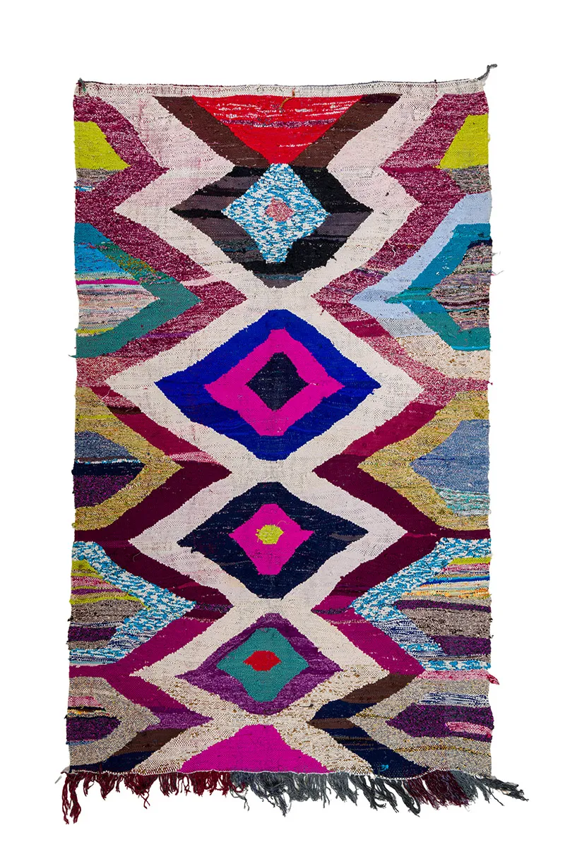 Tappeto Berberi Dal Marocco Boucherouite 165 x 270 cm