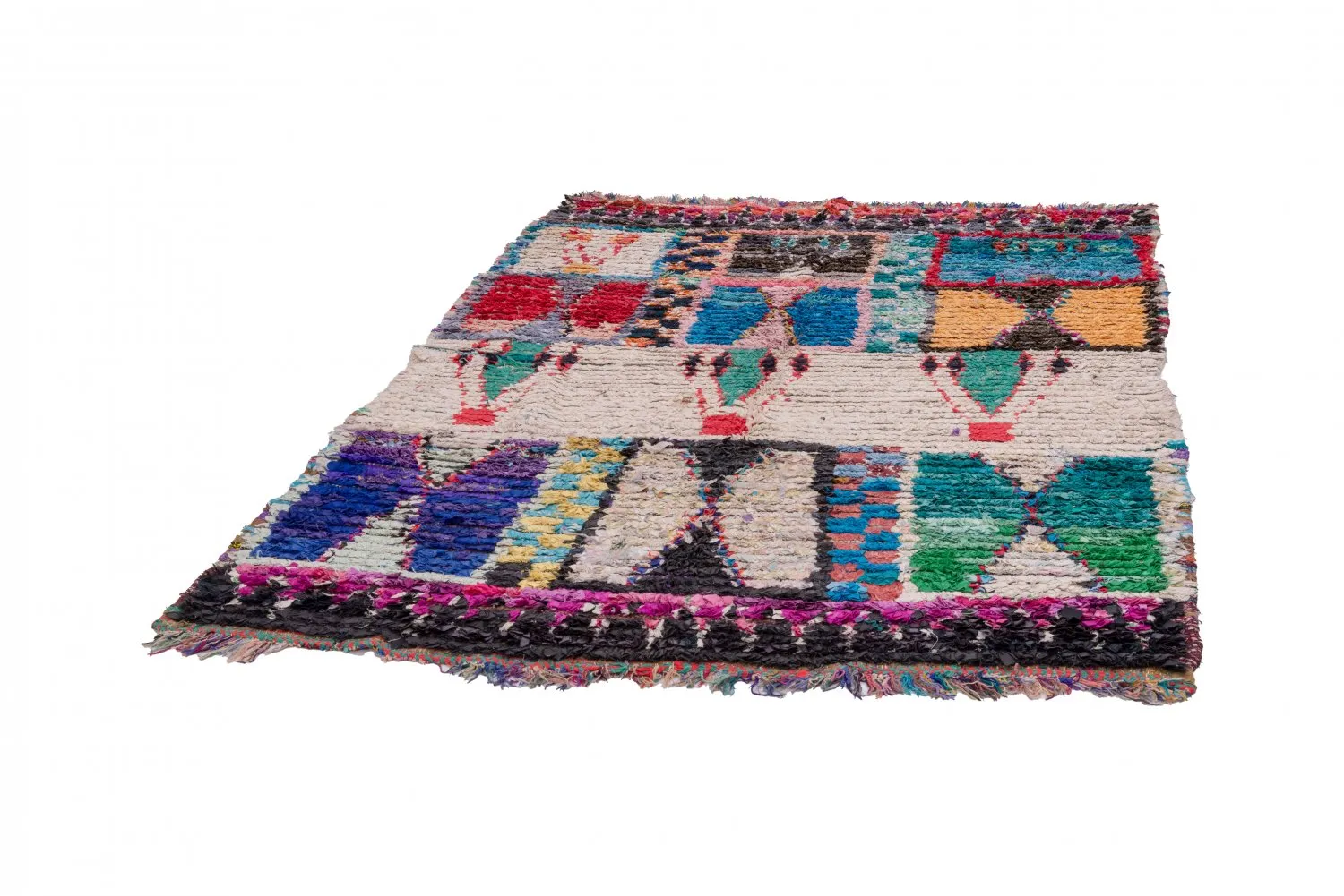 Tappeto Berberi Dal Marocco Boucherouite 225 x 170 cm