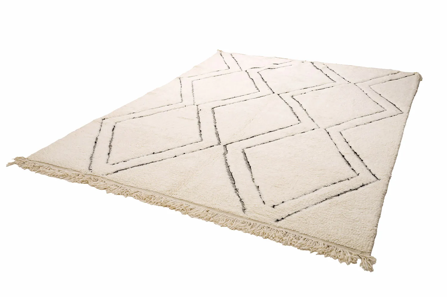Tappeto Kilim In Stile Berbero Del Marocco Beni Ourain 210 x 300 cm