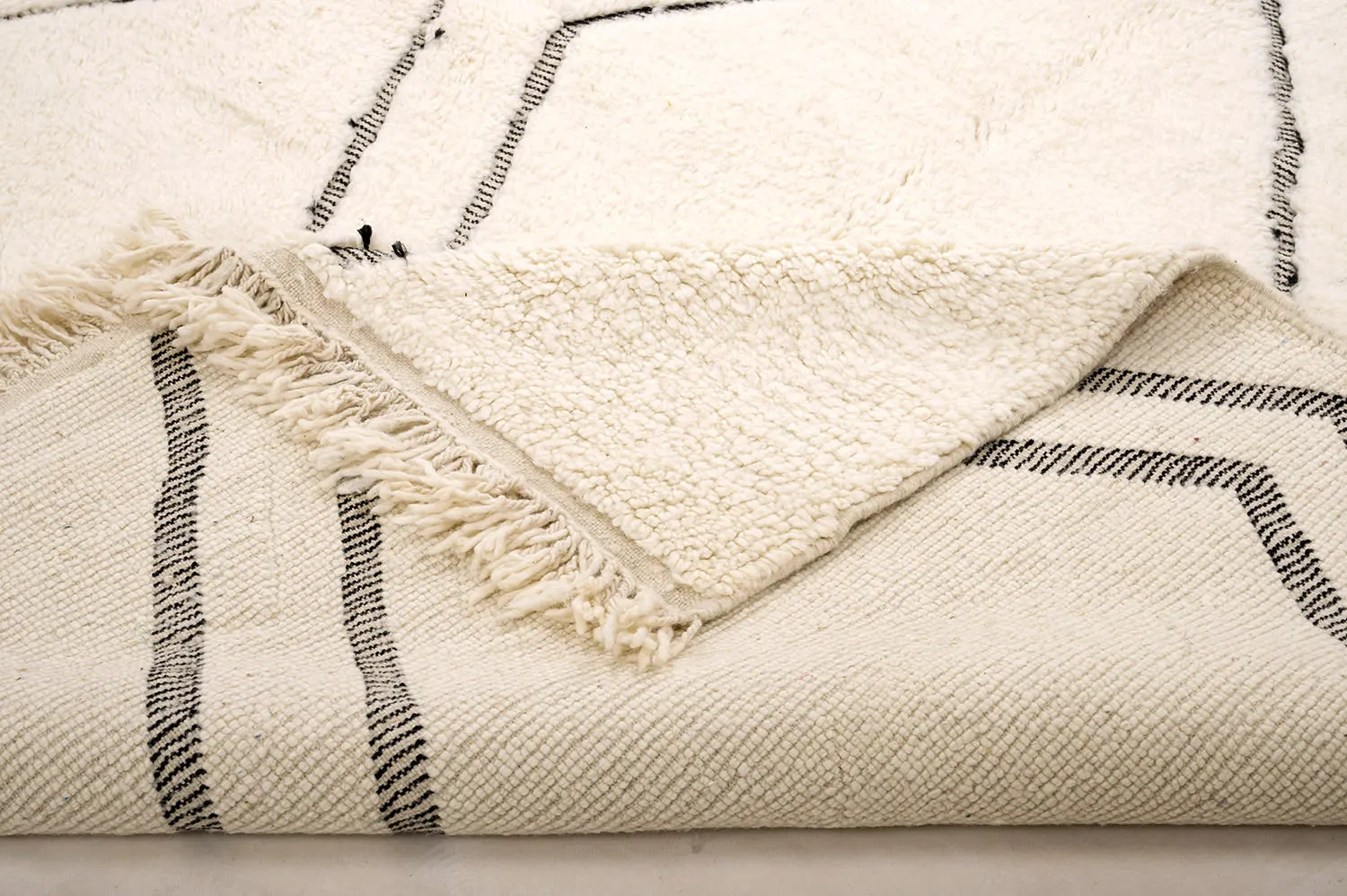 Tappeto Kilim In Stile Berbero Del Marocco Beni Ourain 210 x 300 cm