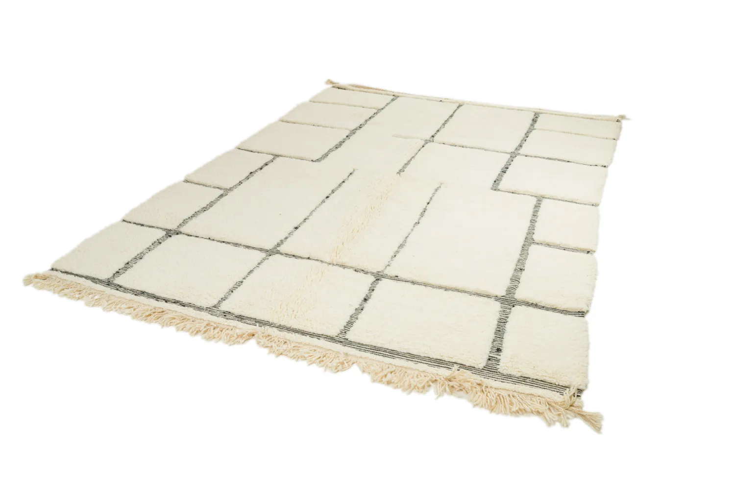 Tappeto Kilim In Stile Berbero Del Marocco Beni Ourain 200 x 295 cm