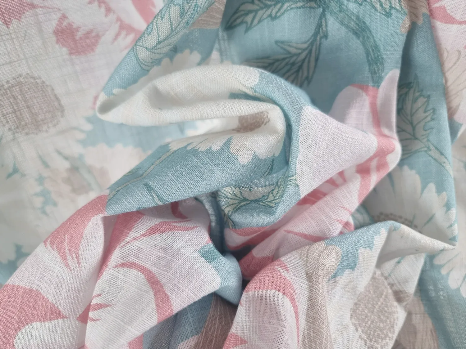 Tovaglia In Cotone - Serena (turchese/rosa)