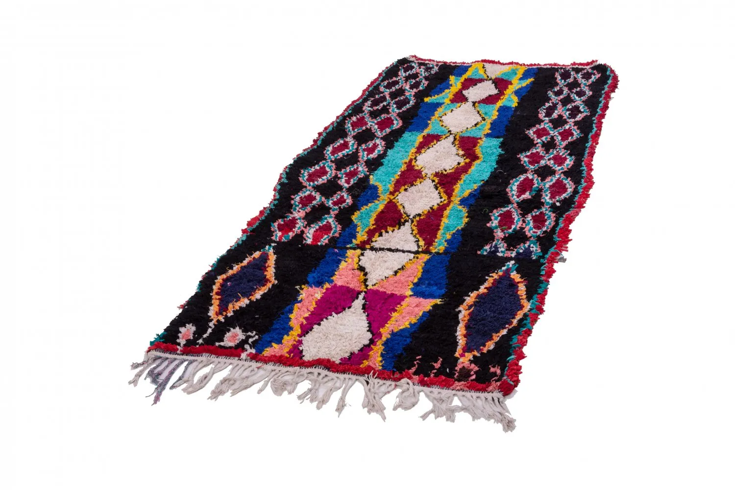 Tappeto Berberi Dal Marocco Boucherouite 250 x 110 cm