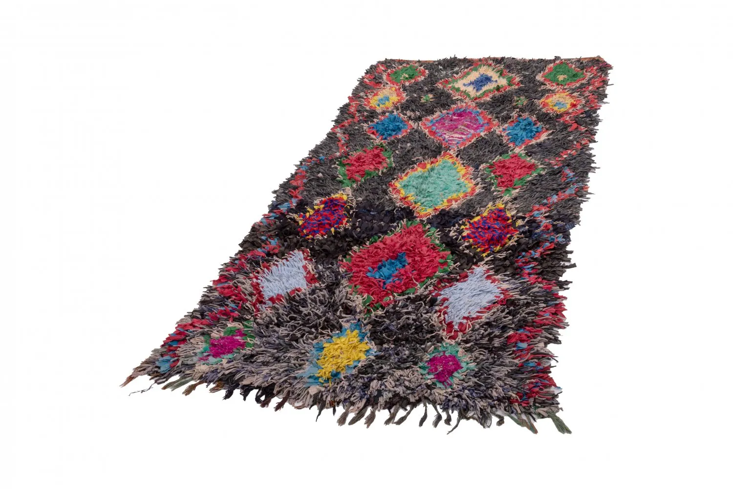 Tappeto Berberi Dal Marocco Boucherouite 255 x 110 cm