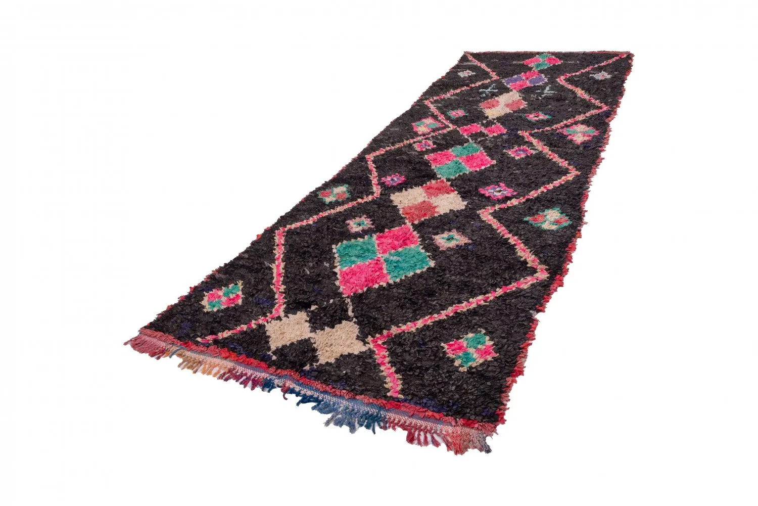 Tappeto Berberi Dal Marocco Boucherouite 405 x 130 cm
