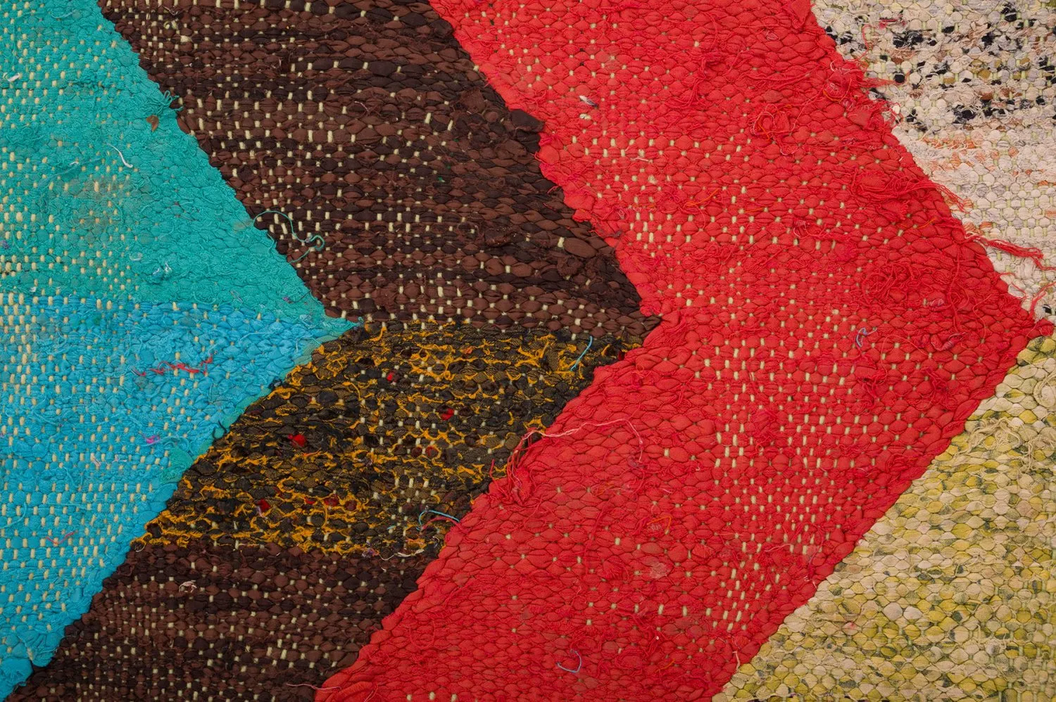 Tappeto Berberi Dal Marocco Boucherouite 135 x 265 cm