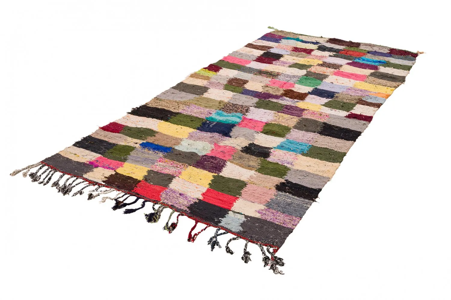 Tappeto Berberi Dal Marocco Boucherouite 135 x 275 cm