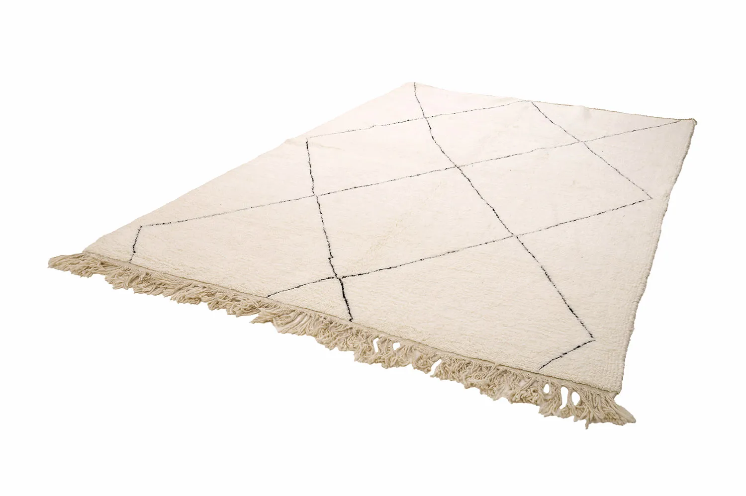 Tappeto Kilim In Stile Berbero Del Marocco Beni Ourain 210 x 295 cm