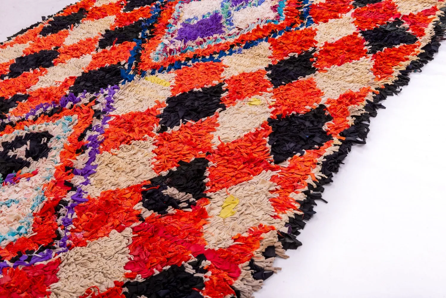 Tappeto Berberi Dal Marocco Boucherouite 255 x 105 cm