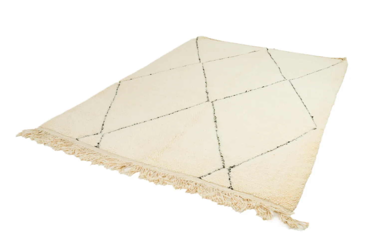 Tappeto Kilim In Stile Berbero Del Marocco Beni Ourain 155 x 250 cm