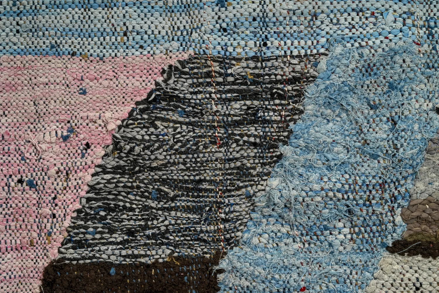 Tappeto Berberi Dal Marocco Boucherouite 140 x 255 cm