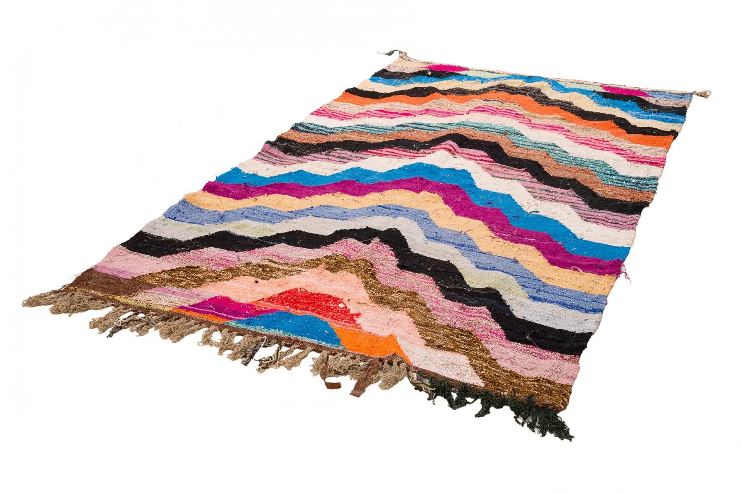 Tappeto Berberi Dal Marocco Boucherouite 150 x 255 cm