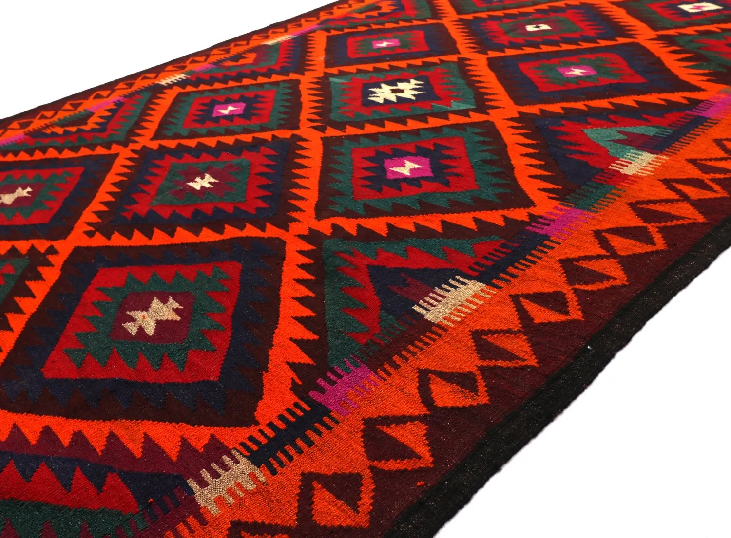 Tappeto kilim orientale 379 x 173 cm