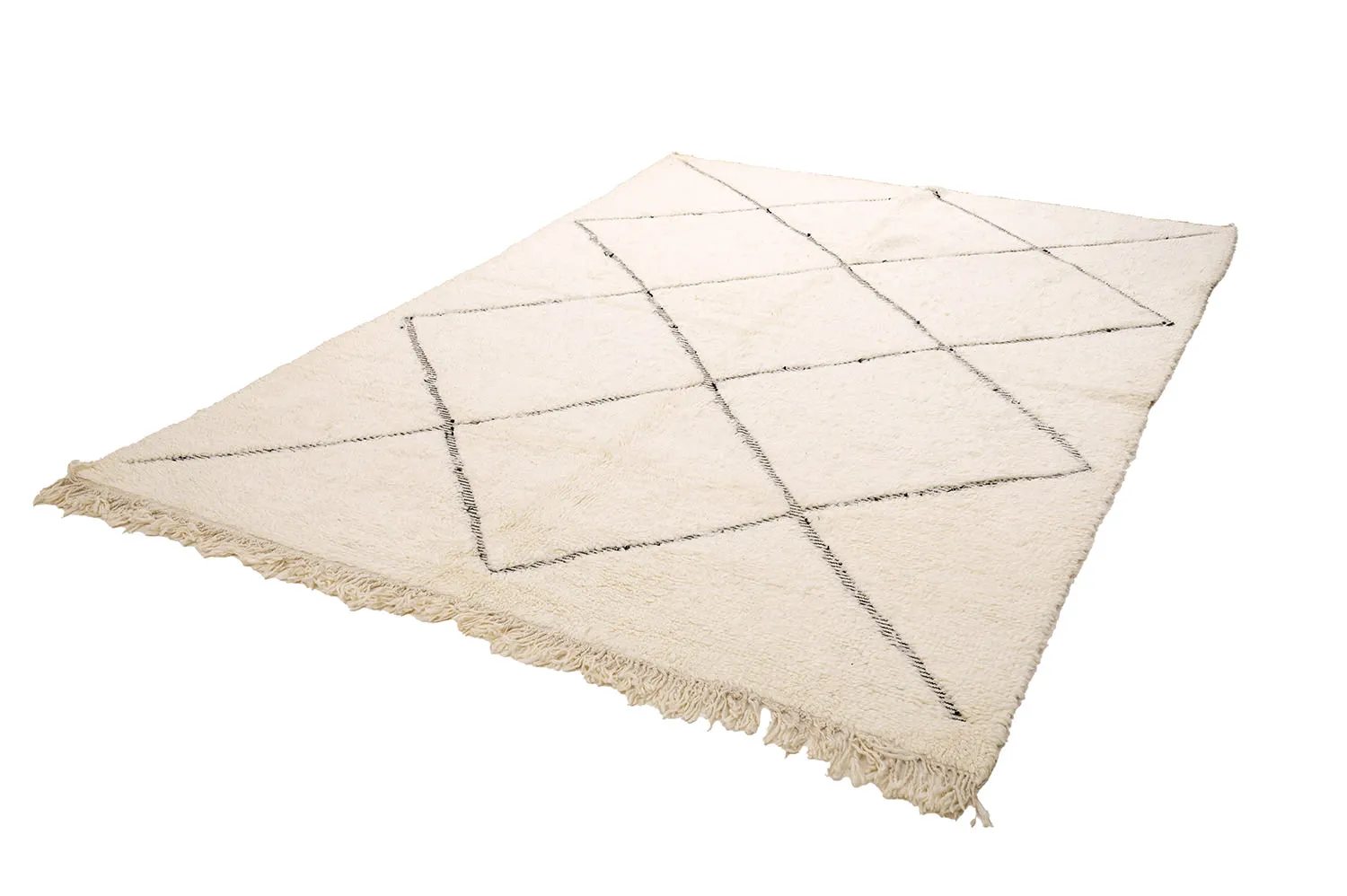 Tappeto Kilim In Stile Berbero Del Marocco Beni Ourain 190 x 285 cm