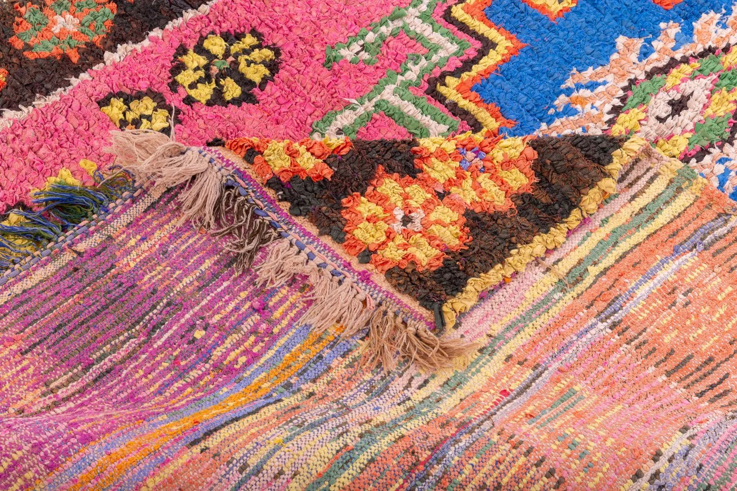 Tappeto Berberi Dal Marocco Boucherouite 270 x 140 cm