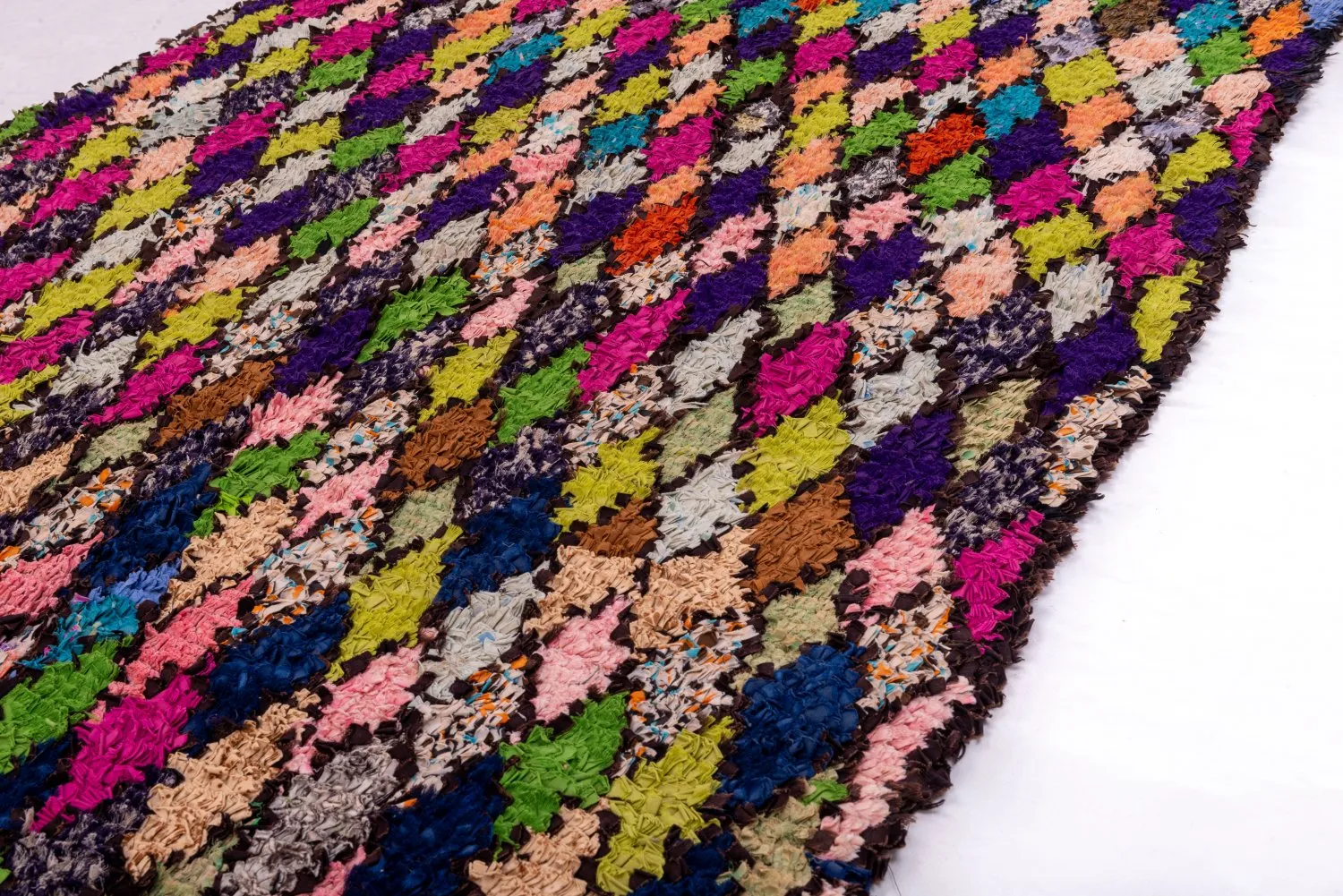 Tappeto Berberi Dal Marocco Boucherouite 245 x 115 cm