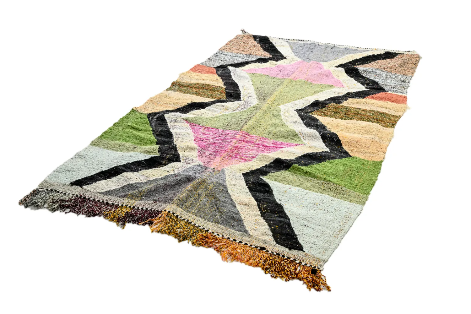 Tappeto Berberi Dal Marocco Boucherouite 145 x 255 cm