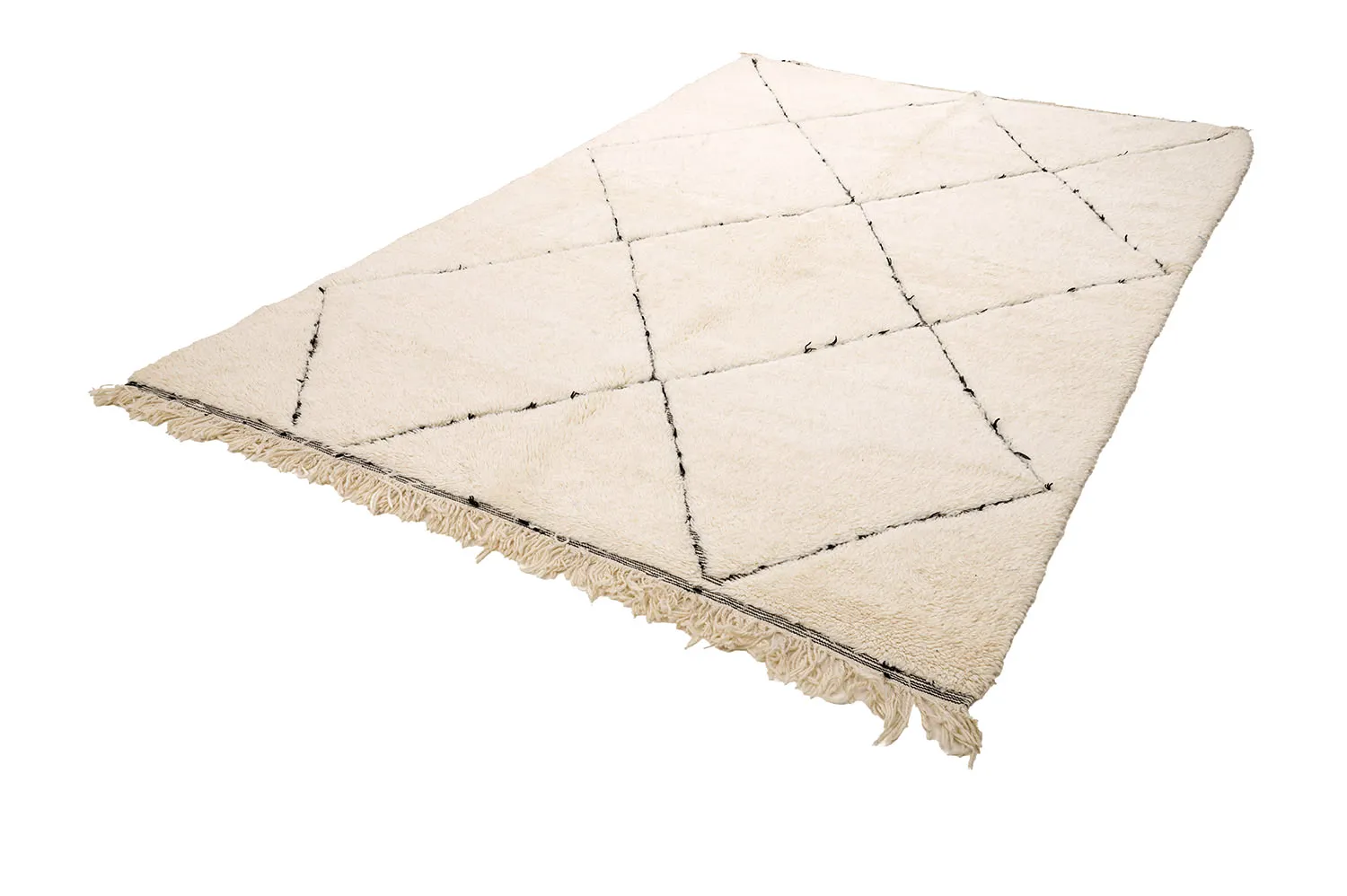 Tappeto Kilim In Stile Berbero Del Marocco Beni Ourain 195 x 305 cm