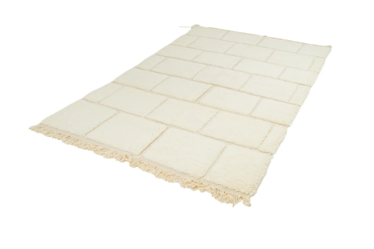 Tappeto Kilim In Stile Berbero Del Marocco Beni Ourain 145 x 255 cm