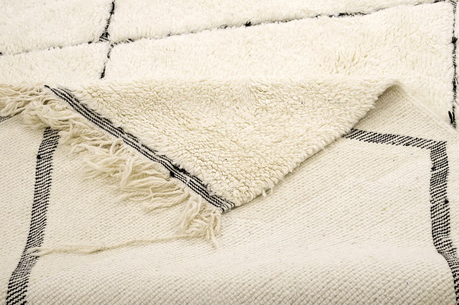 Tappeto Kilim In Stile Berbero Del Marocco Beni Ourain 195 x 305 cm