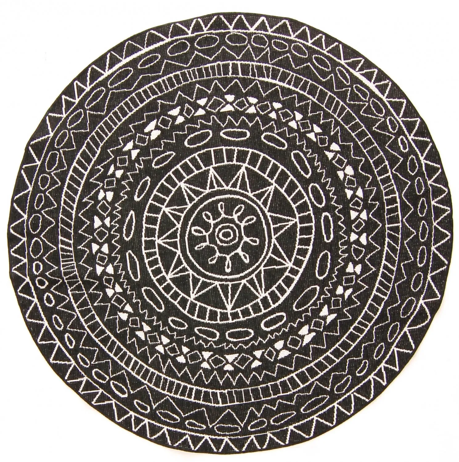 Tappeto rotondo - Brussels Diamond (nero)