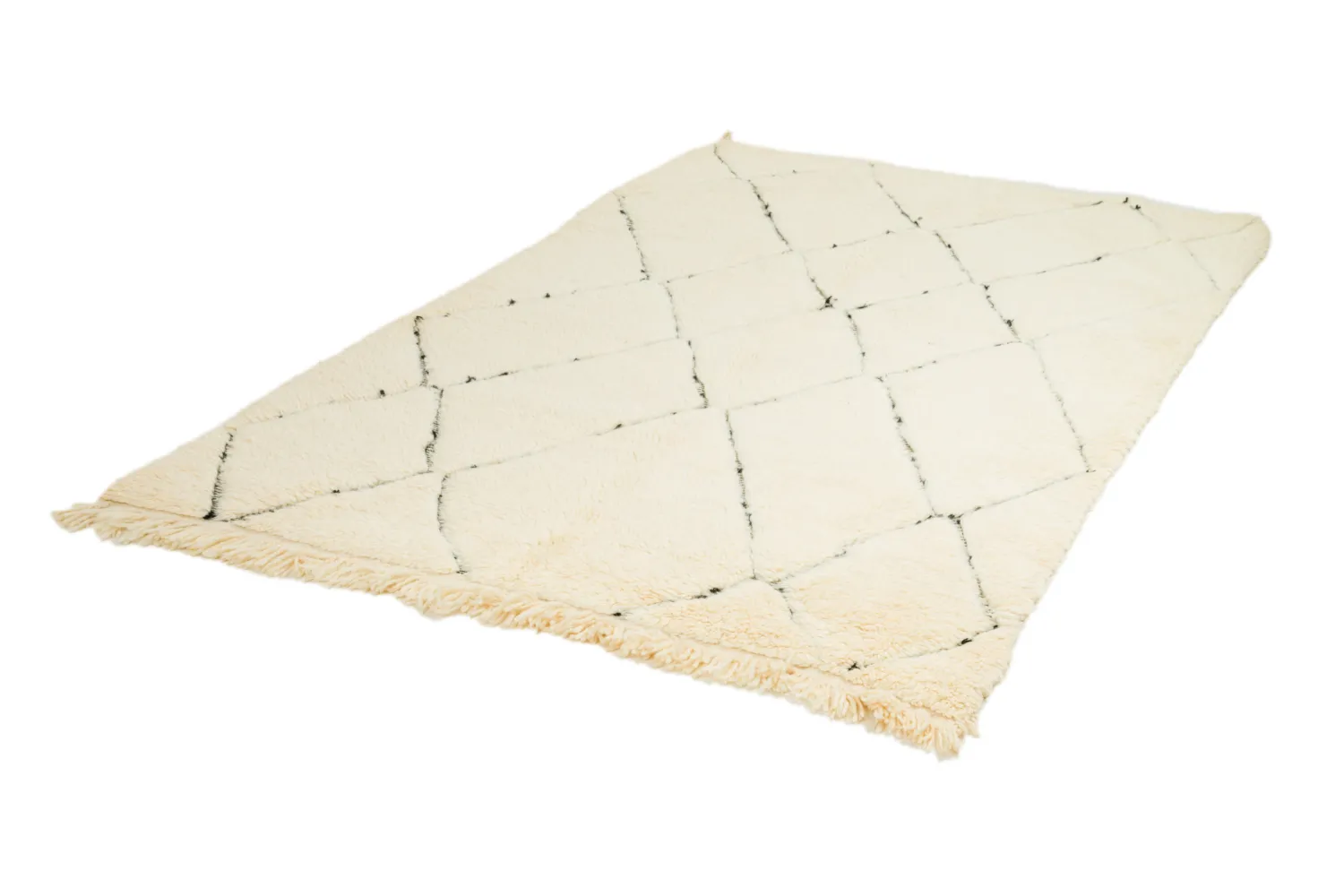 Tappeto Kilim In Stile Berbero Del Marocco Beni Ourain 155 x 255 cm