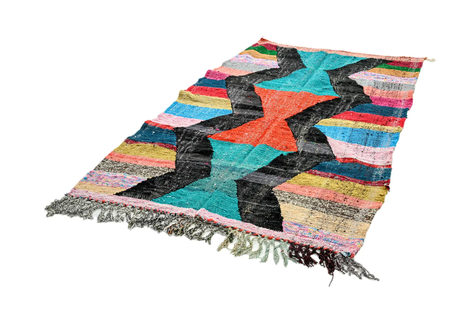 Tappeto Berberi Dal Marocco Boucherouite 135 x 230 cm