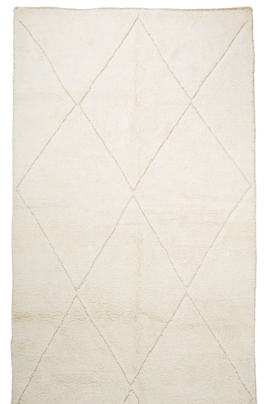 Tappeto Kilim In Stile Berbero Del Marocco Beni Ourain 195 x 325 cm