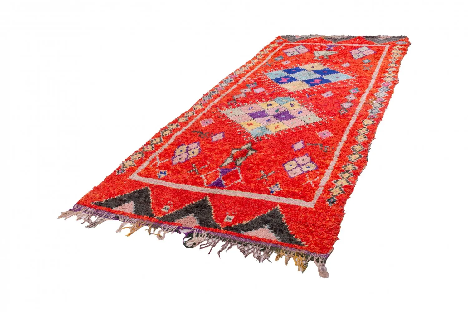 Tappeto Berberi Dal Marocco Boucherouite 340 x 155 cm