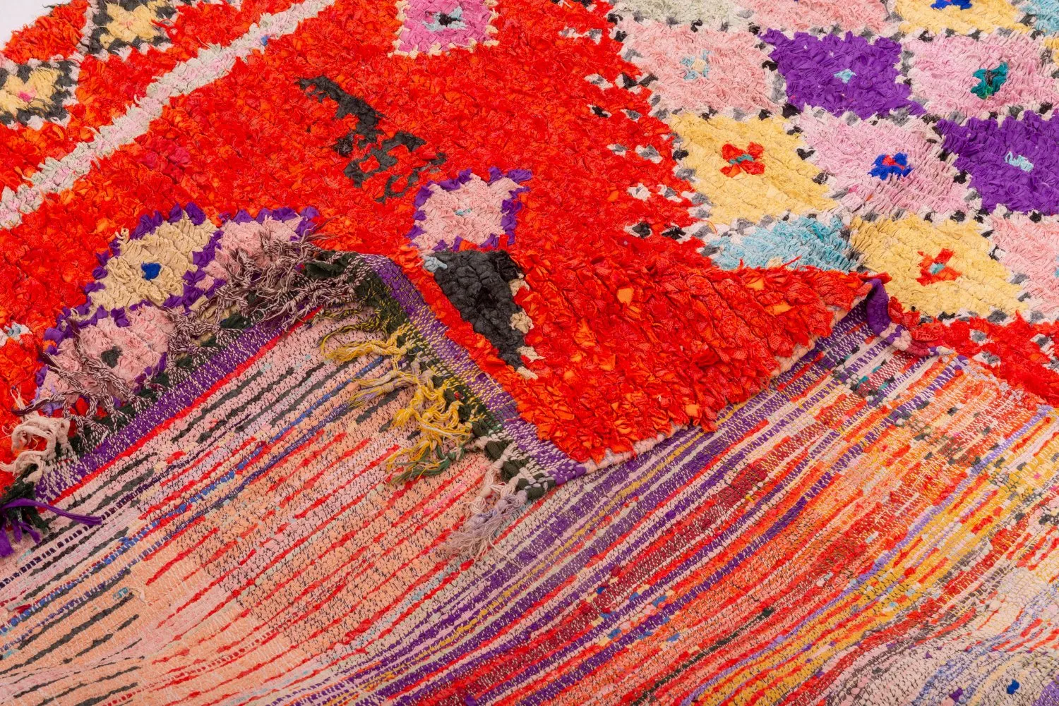 Tappeto Berberi Dal Marocco Boucherouite 340 x 155 cm