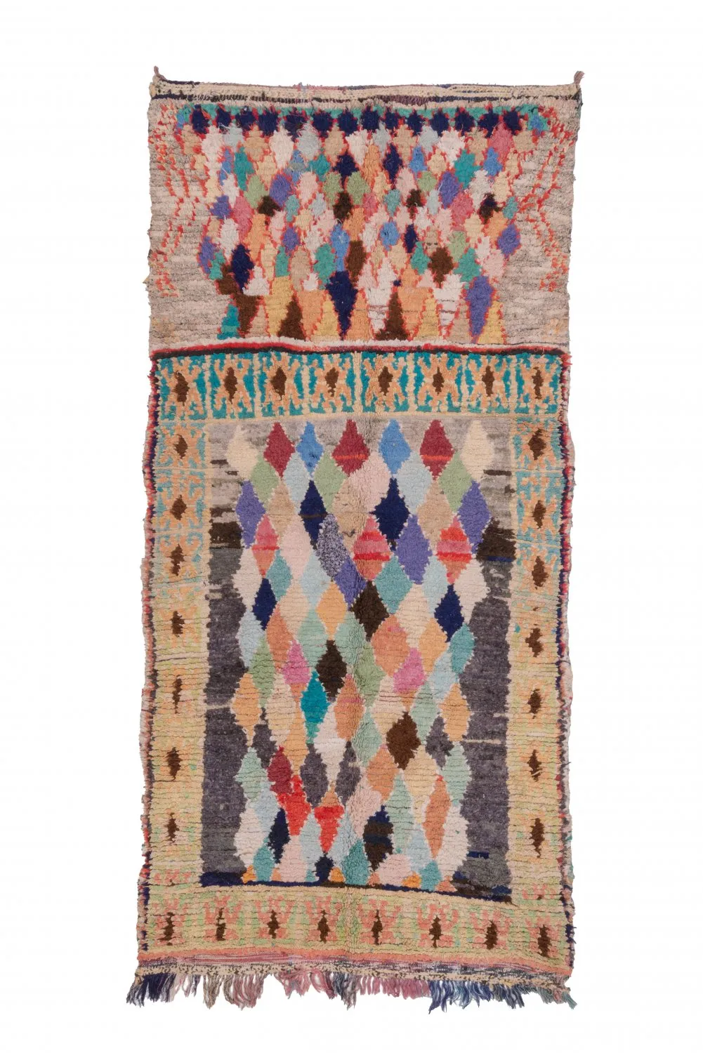 Tappeto Berberi Dal Marocco Boucherouite 255 x 115 cm