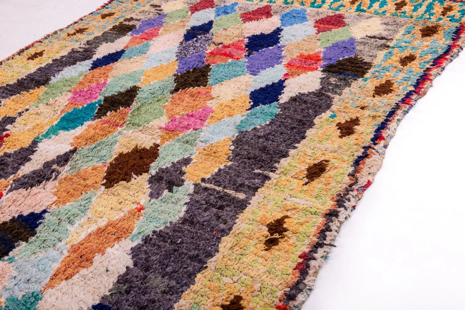 Tappeto Berberi Dal Marocco Boucherouite 255 x 115 cm