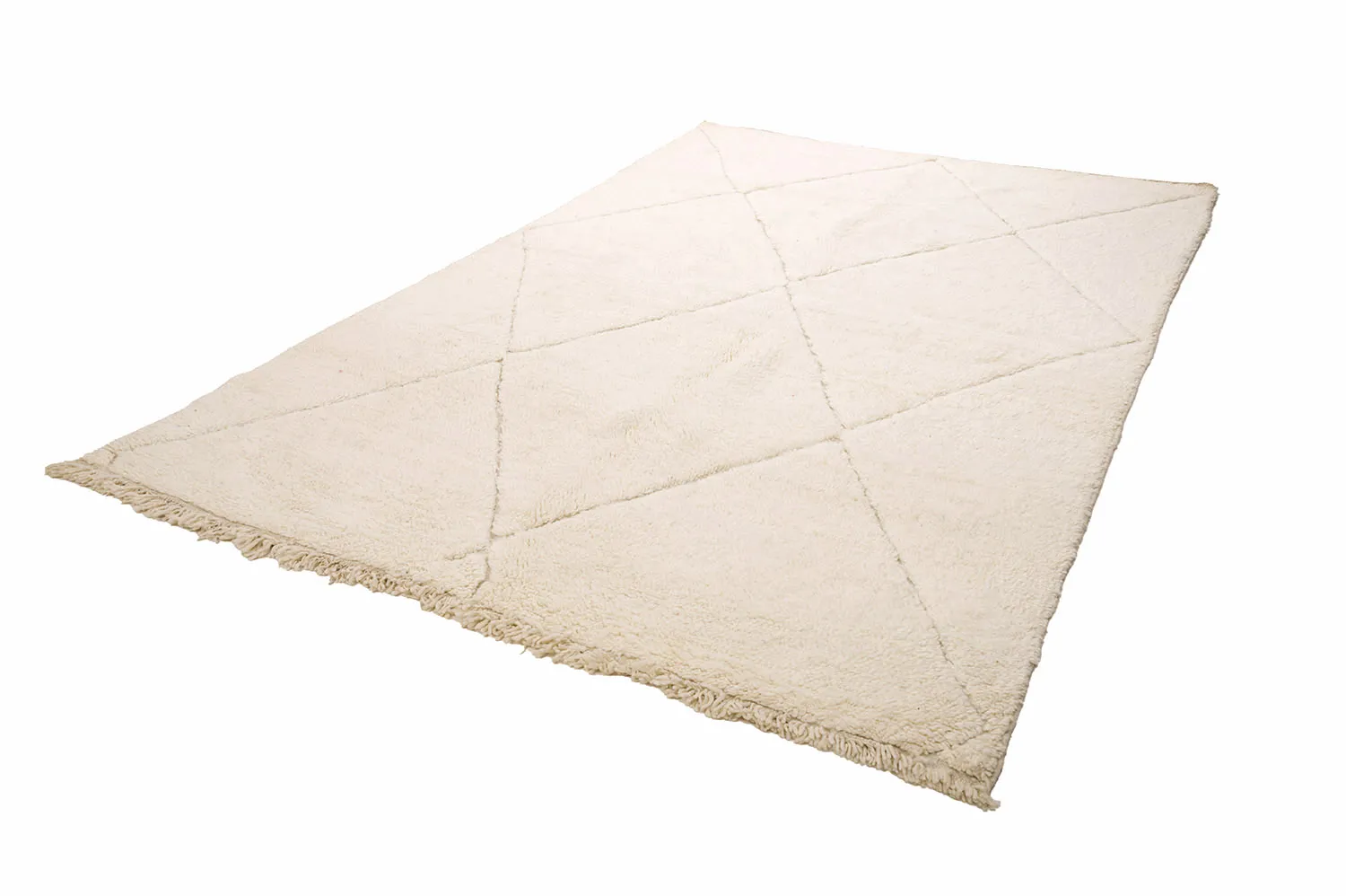 Tappeto Kilim In Stile Berbero Del Marocco Beni Ourain 195 x 325 cm