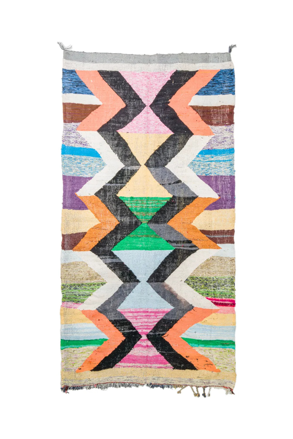 Tappeto Berberi Dal Marocco Boucherouite 155 x 295 cm