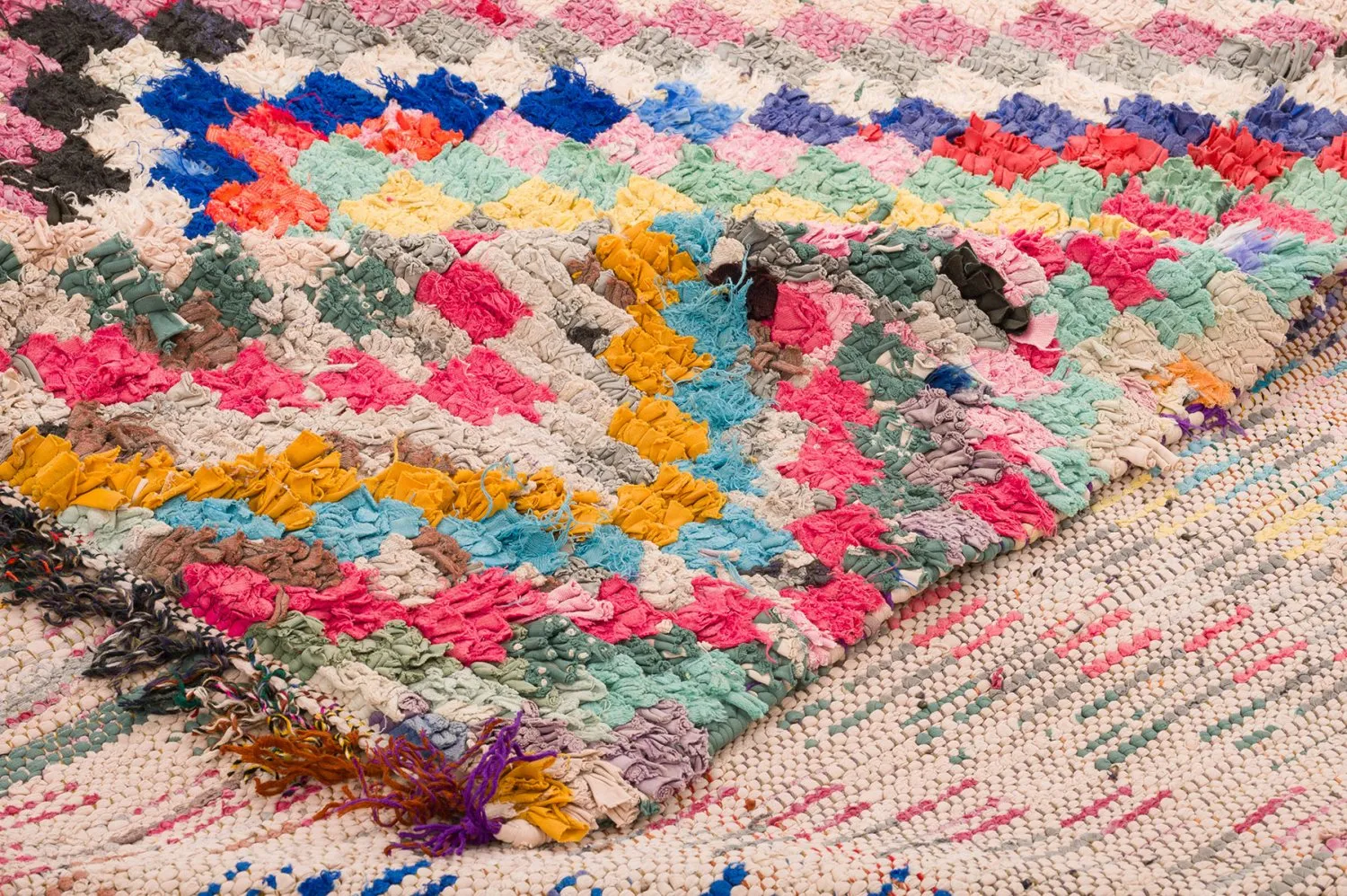 Tappeto Berberi Dal Marocco Boucherouite 145 x 365 cm