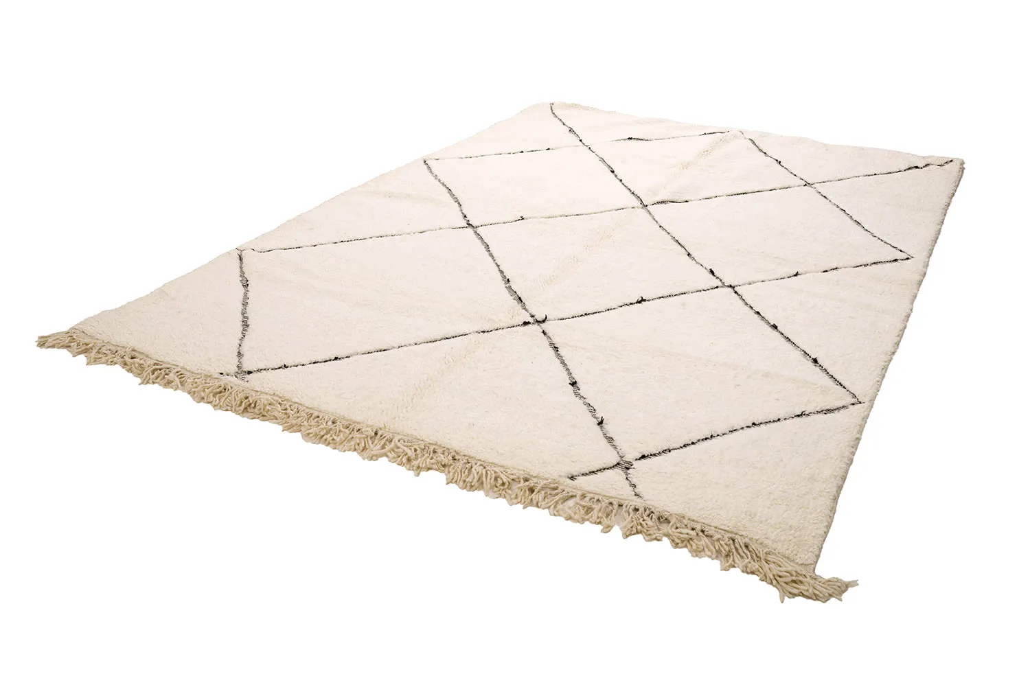 Tappeto Kilim In Stile Berbero Del Marocco Beni Ourain 210 x 305 cm