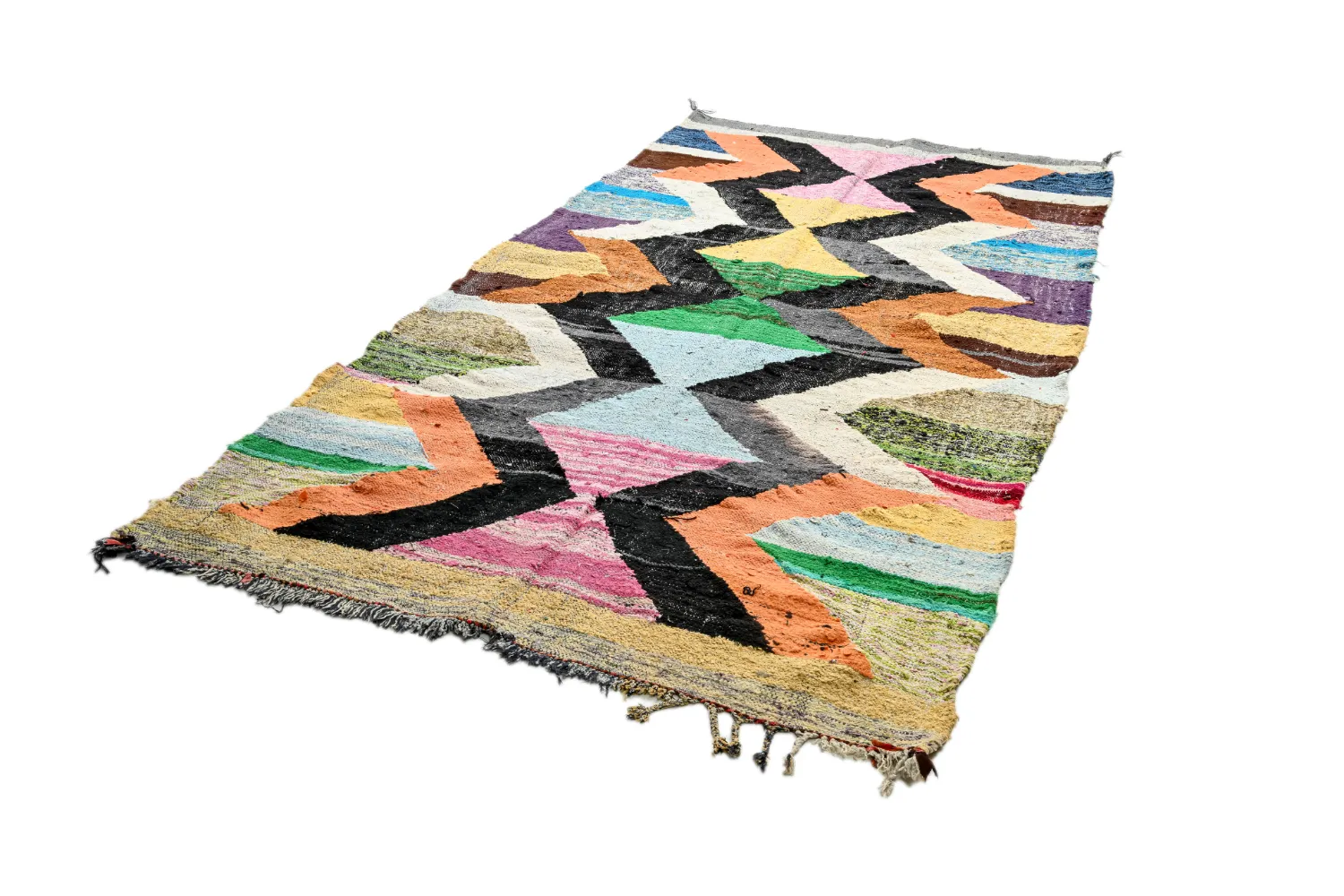 Tappeto Berberi Dal Marocco Boucherouite 155 x 295 cm